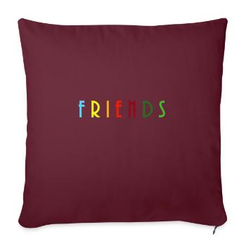 copains - Housse de coussin décorative 45 x 45 cm - bordeaux - Devant