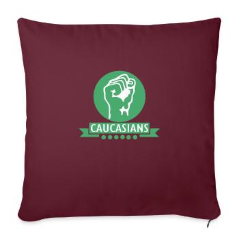 Caucasians - Housse de coussin décorative 45 x 45 cm - bordeaux - Devant