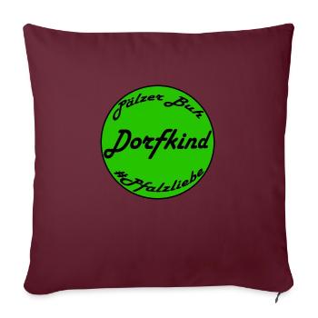 Dorfkind Pfalz Pfälzer - Housse de coussin décorative 45 x 45 cm - bordeaux - Devant