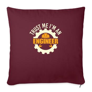 Ingenieur Ingenieurwesen Elektrotechniker Spruch - Sofakissenbezug 45 x 45 cm - Burgunderrot - Vorne
