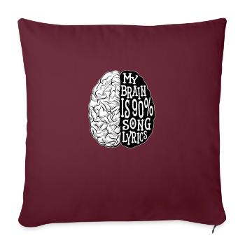Musik Musikliebhaber Songtext Geschenk - Sofakissenbezug 45 x 45 cm - Burgunderrot - Vorne
