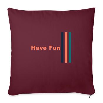 Amusez-vous avec les rayures - Housse de coussin décorative 45 x 45 cm - bordeaux - Devant