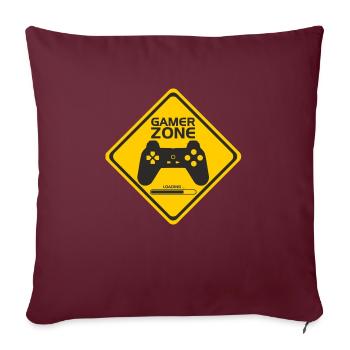 GAMER ZONE ! - Sofakissenbezug 45 x 45 cm - Burgunderrot - Vorne