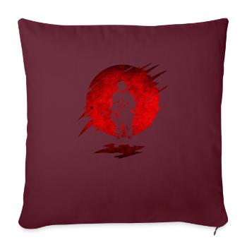 Astronaut in der Sonne Spece Sterne Red Fire - Sofakissenbezug 45 x 45 cm - Burgunderrot - Vorne