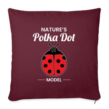 Coccinelles Collectionneur d’insectes Entomologie Entomologiste - Housse de coussin décorative 45 x 45 cm - bordeaux - Devant