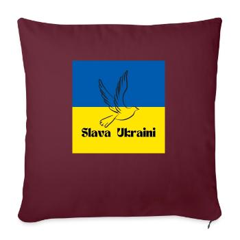 Slava Ukraini victory peace glory of Ukraine war - Sofa pillowcase 17,3'' x 17,3'' (45 x 45 cm) - burgundy - Front