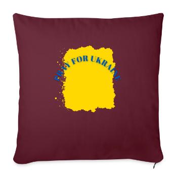 Priez pour l’Ukraine. Ensemble contre la guerre ! - Housse de coussin décorative 45 x 45 cm - bordeaux - Devant