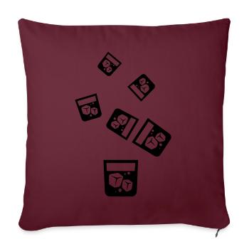 Whisky Icon - Sofakissenbezug 45 x 45 cm - Burgunderrot - Vorne