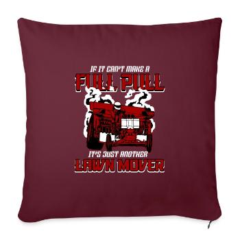Tracteur tirant la puissance pleine traction cadeau de sport automobile - Housse de coussin décorative 45 x 45 cm - bordeaux - Devant
