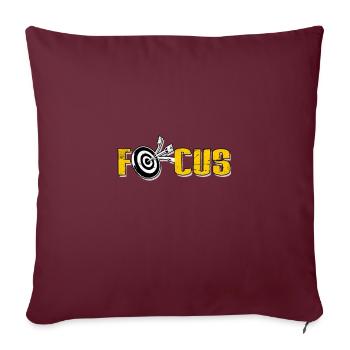 Tir à l’arc Focus Archer Bow Arrow Tir Cadeau - Housse de coussin décorative 45 x 45 cm - bordeaux - Devant