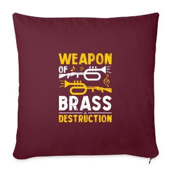 Weapon of Brass Destruction Funny Baritone - Sofakissenbezug 45 x 45 cm - Burgunderrot - Vorne