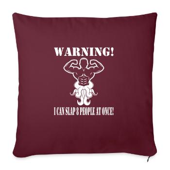 Pieuvre - Housse de coussin décorative 45 x 45 cm - bordeaux - Devant
