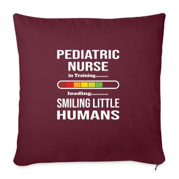 Infirmière pour enfants - Housse de coussin décorative 45 x 45 cm - bordeaux - Devant