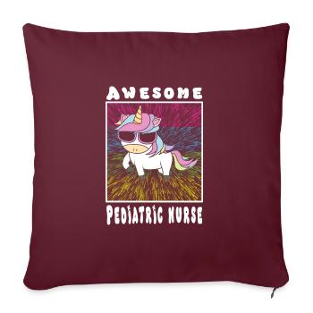 Infirmière pour enfants - Housse de coussin décorative 45 x 45 cm - bordeaux - Devant