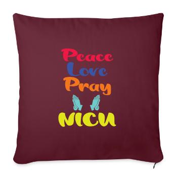 Infirmière pour enfants - Housse de coussin décorative 45 x 45 cm - bordeaux - Devant