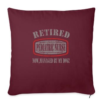 Infirmière pour enfants - Housse de coussin décorative 45 x 45 cm - bordeaux - Devant