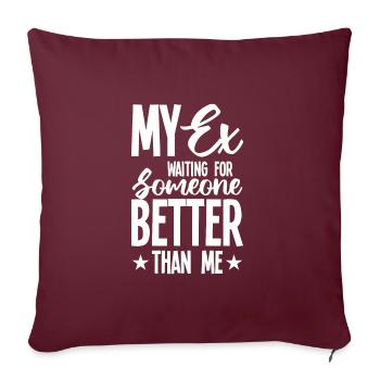 Divorce - Housse de coussin décorative 45 x 45 cm - bordeaux - Devant