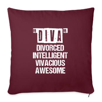 Divorce - Housse de coussin décorative 45 x 45 cm - bordeaux - Devant