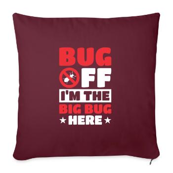 Insekten - Sofakissenbezug 45 x 45 cm - Burgunderrot - Vorne