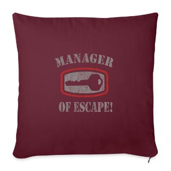 Escape Room - Sofakissenbezug 45 x 45 cm - Burgunderrot - Vorne