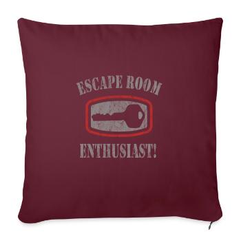 Escape Room - Sofakissenbezug 45 x 45 cm - Burgunderrot - Vorne