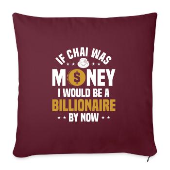 Chai - Housse de coussin décorative 45 x 45 cm - bordeaux - Devant