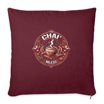 Chai - Housse de coussin décorative 45 x 45 cm - bordeaux - Devant