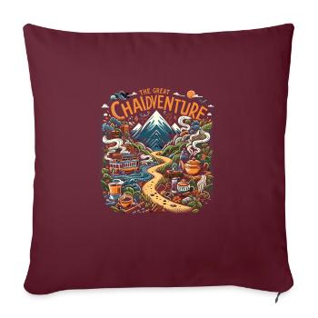 Chai - Housse de coussin décorative 45 x 45 cm - bordeaux - Devant