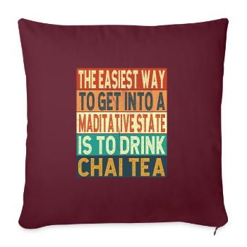Chai - Housse de coussin décorative 45 x 45 cm - bordeaux - Devant
