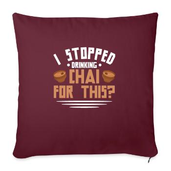 Chai - Housse de coussin décorative 45 x 45 cm - bordeaux - Devant