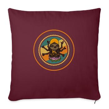 Faultier Lotus Posa Namaste Buddha Meditation - Sofakissenbezug 45 x 45 cm - Burgunderrot - Vorne