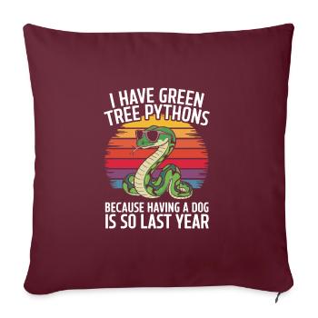 Serpent - Housse de coussin décorative 45 x 45 cm - bordeaux - Devant