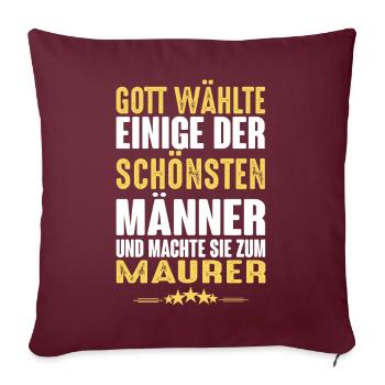 Maurer - Maurer - Sofakissenbezug 45 x 45 cm - Burgunderrot - Vorne