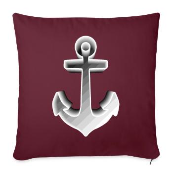 ANCRE MARIN MARIN SKIPPER SAILOR SAILOR MARITIME - Housse de coussin décorative 45 x 45 cm - bordeaux - Devant