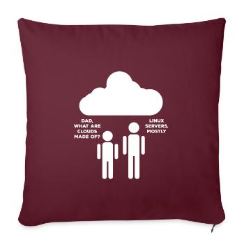 Cloud Linux - Sofakissenbezug 45 x 45 cm - Burgunderrot - Vorne