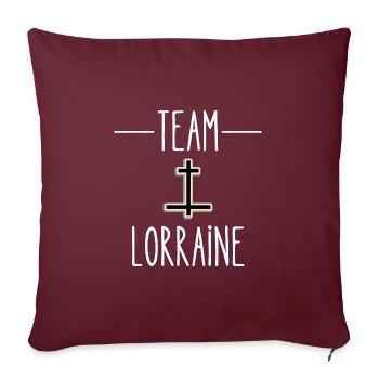 team lorraine - Housse de coussin décorative 45 x 45 cm - bordeaux - Devant