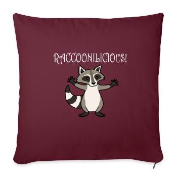 Citation ironique : adorables ratons laveurs, - Housse de coussin décorative 45 x 45 cm - bordeaux - Devant