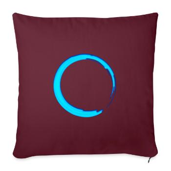 Enso Zen Cercle Méditation Yoga Japon Signes OM - Housse de coussin décorative 45 x 45 cm - bordeaux - Devant