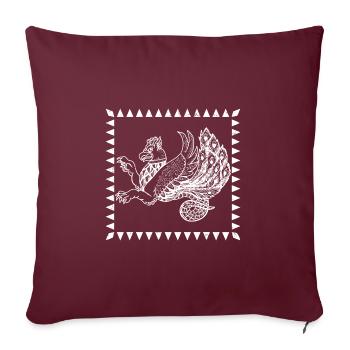 Faravahar Persien Simurgh Mythologie Philosoph - Sofakissenbezug 45 x 45 cm - Burgunderrot - Vorne