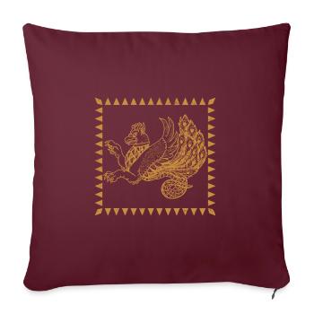 Faravahar Persien Simurgh Mythologie Philosoph - Sofakissenbezug 45 x 45 cm - Burgunderrot - Vorne