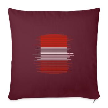 Drapeau de l’Autriche Drapeau de l’Autriche Drapeau de l’Autriche AT - Housse de coussin décorative 45 x 45 cm - bordeaux - Devant