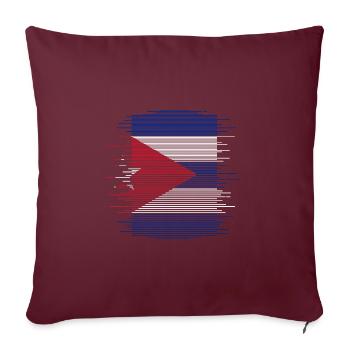 Kuba Flagge Karibik Urlaub Cuba Reise Havanna - Sofakissenbezug 45 x 45 cm - Burgunderrot - Vorne