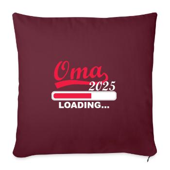 Mamie 2025 chargement, je vais être mamie 2025 - Housse de coussin décorative 45 x 45 cm - bordeaux - Devant