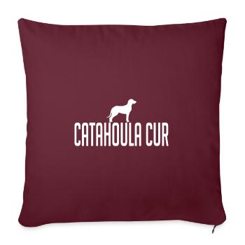 Catahoula Cur Race de chien Chiens Wilsigns - Housse de coussin décorative 45 x 45 cm - bordeaux - Devant