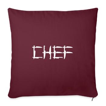Kochmesser-Fachmann-Koch Funny Gift Idea - Sofakissenbezug 45 x 45 cm - Burgunderrot - Vorne
