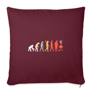 Barbecue Evolution BBQ Lover Grillades à la viande - Housse de coussin décorative 45 x 45 cm - bordeaux - Devant