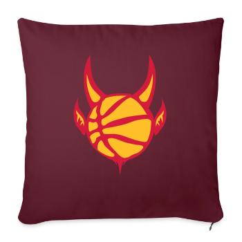 Basketball Ball Basketball Teufel Teufel - Sofakissenbezug 45 x 45 cm - Burgunderrot - Vorne