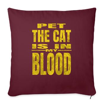 cat face hoodies and sweatshirts geek big cat - Sofakissenbezug 45 x 45 cm - Burgunderrot - Vorne