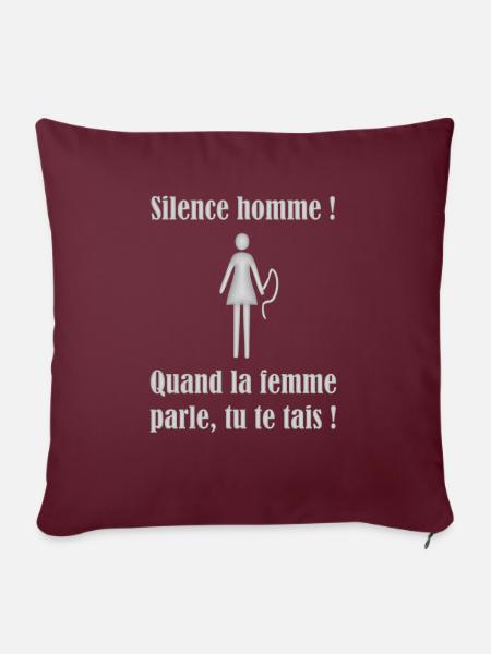 Herren Silence M2 - Sofakissenbezug 45 x 45 cm - Burgunderrot