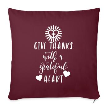Vêtements chrétiens Vêtements chrétiens - Housse de coussin décorative 45 x 45 cm - bordeaux - Devant